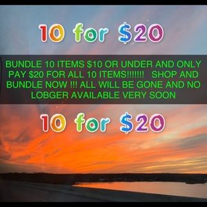 NEED TO SELL ALL ITEMS $10 AND UNDER